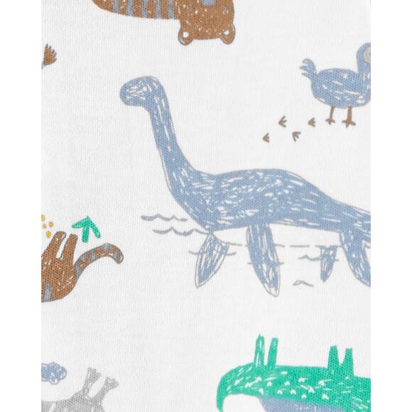 Carters Dinosaurs 2-Way Zip Cotton Sleep & Play PREEMIE NEW - Picture 2 of 5